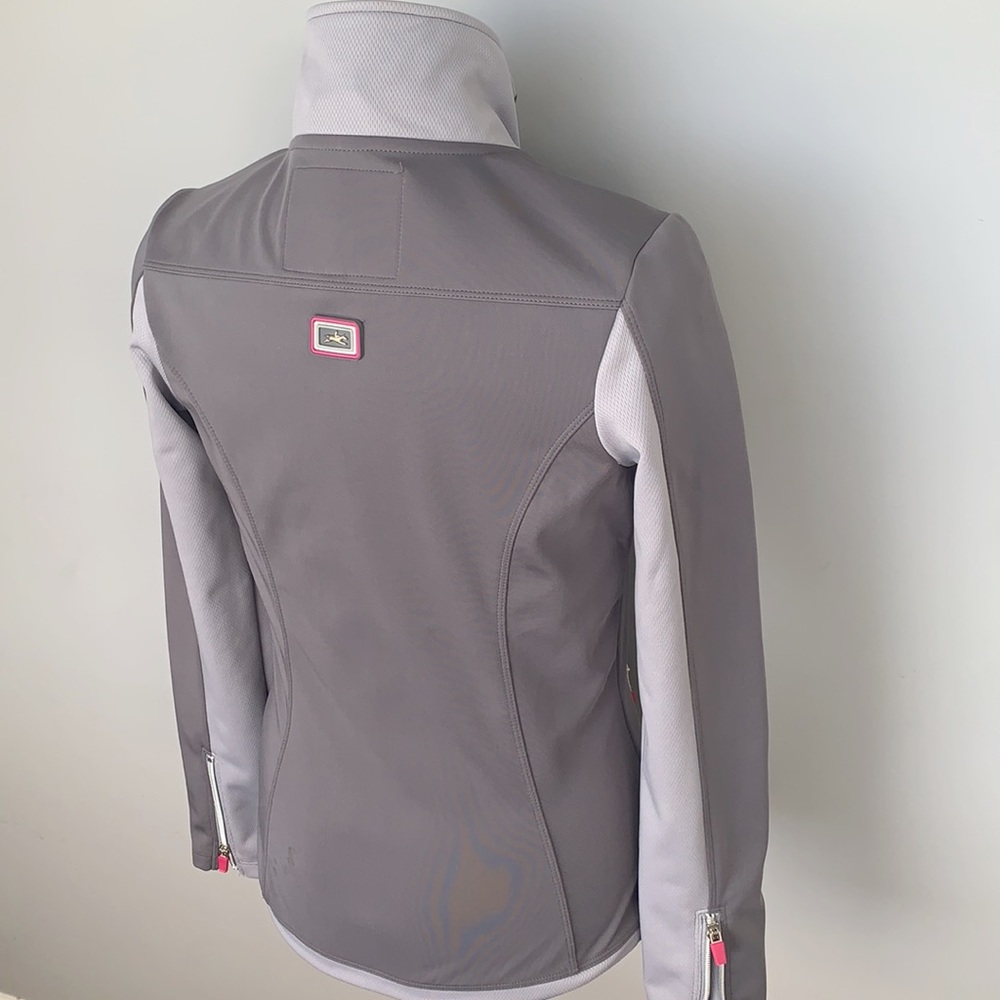 Ladies Grey Riding Jacket with Pockets - Picture 8 of 9